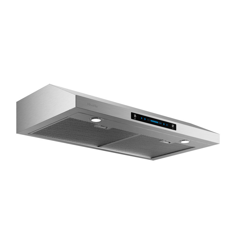 HisoHu 30" 900 Ducted (Vented) Under Range Hood with Mesh Filter and Light Included